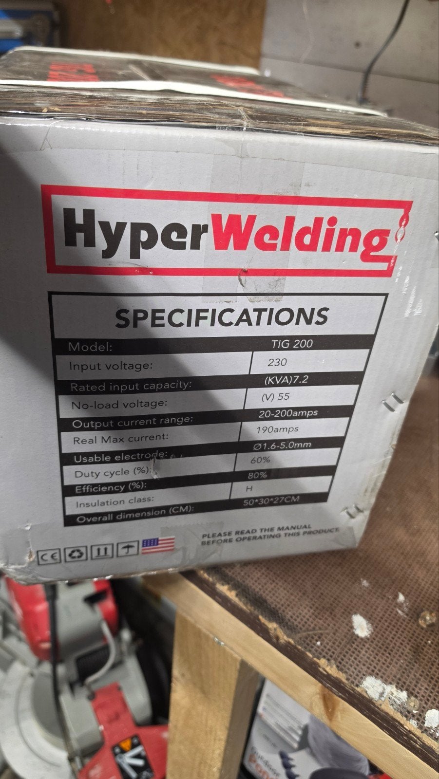 HyperWelding TIG 200 Lasapparaat - Nieuw in doos, Ophalen, Nieuw, 150 tot 250 ampère, Tig