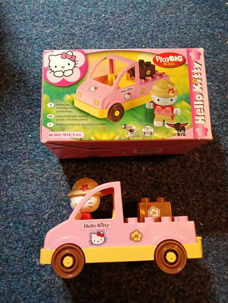 PlayBIG Bloxx Hello Kitty Safari Pick-up Set, Ophalen, Zo goed als nieuw, Duplo, Compleet