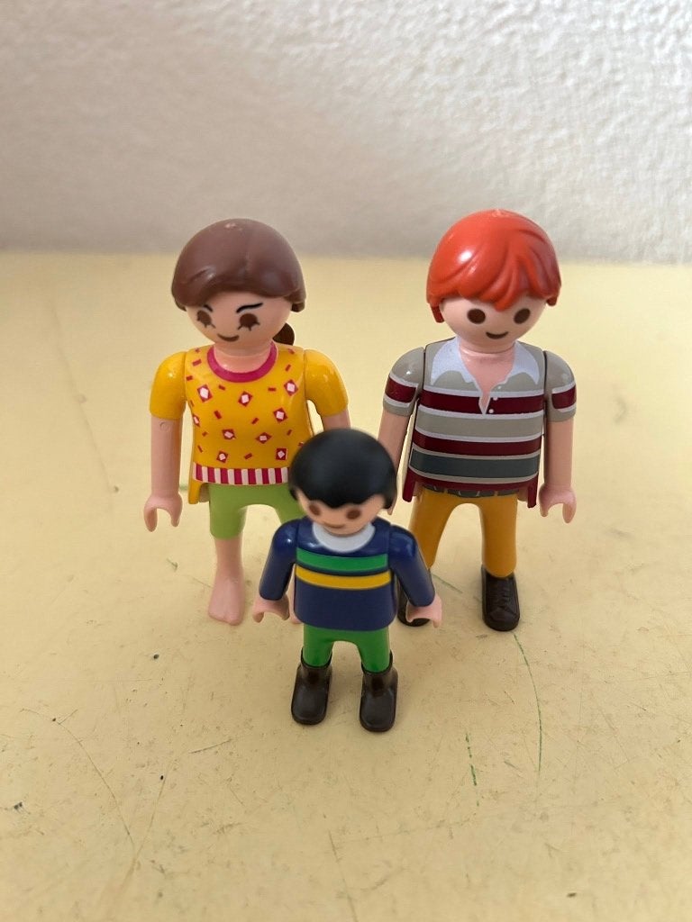 Playmobil set van 3 figuren vader moeder en kind, Gebruikt, Brandstätterstraße 2-10, 90513 Zirndorf, Duitsland, Losse onderdelen