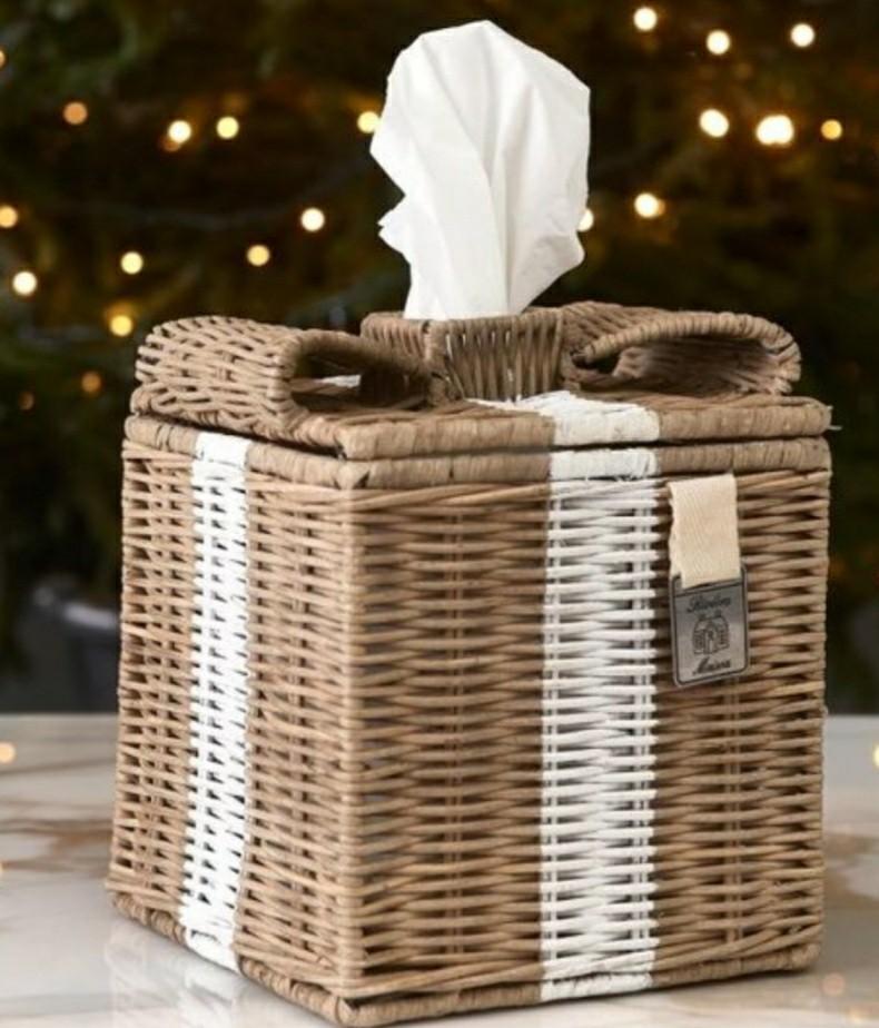 Riviera maison rustic rattan tissues holder 30%, Ophalen, Nieuw