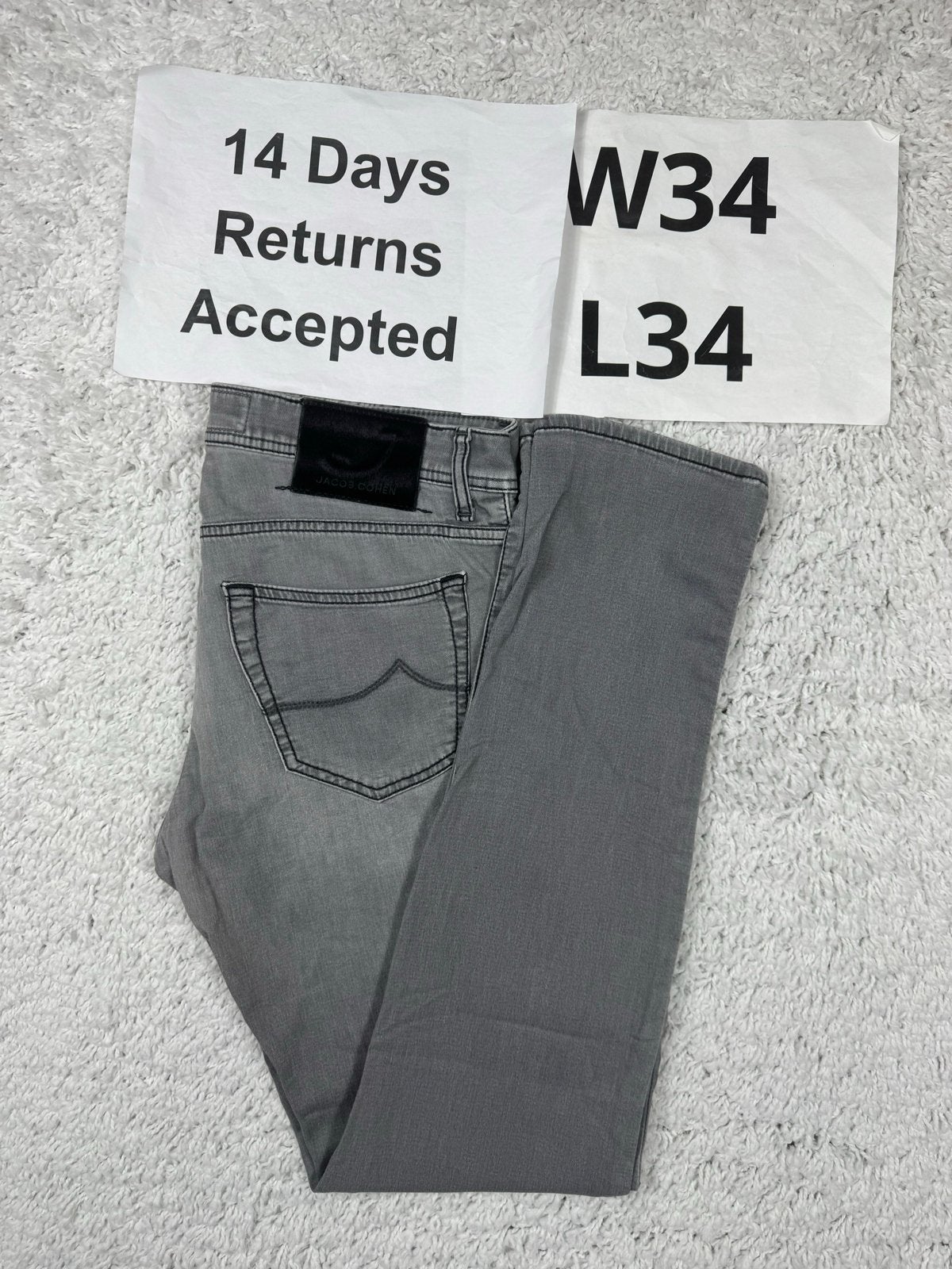 Jacob Cohën J622 Nick Slim Jeans Grijs W34 L34 3223, G, G, Ophalen of Verzenden, Zo goed als nieuw