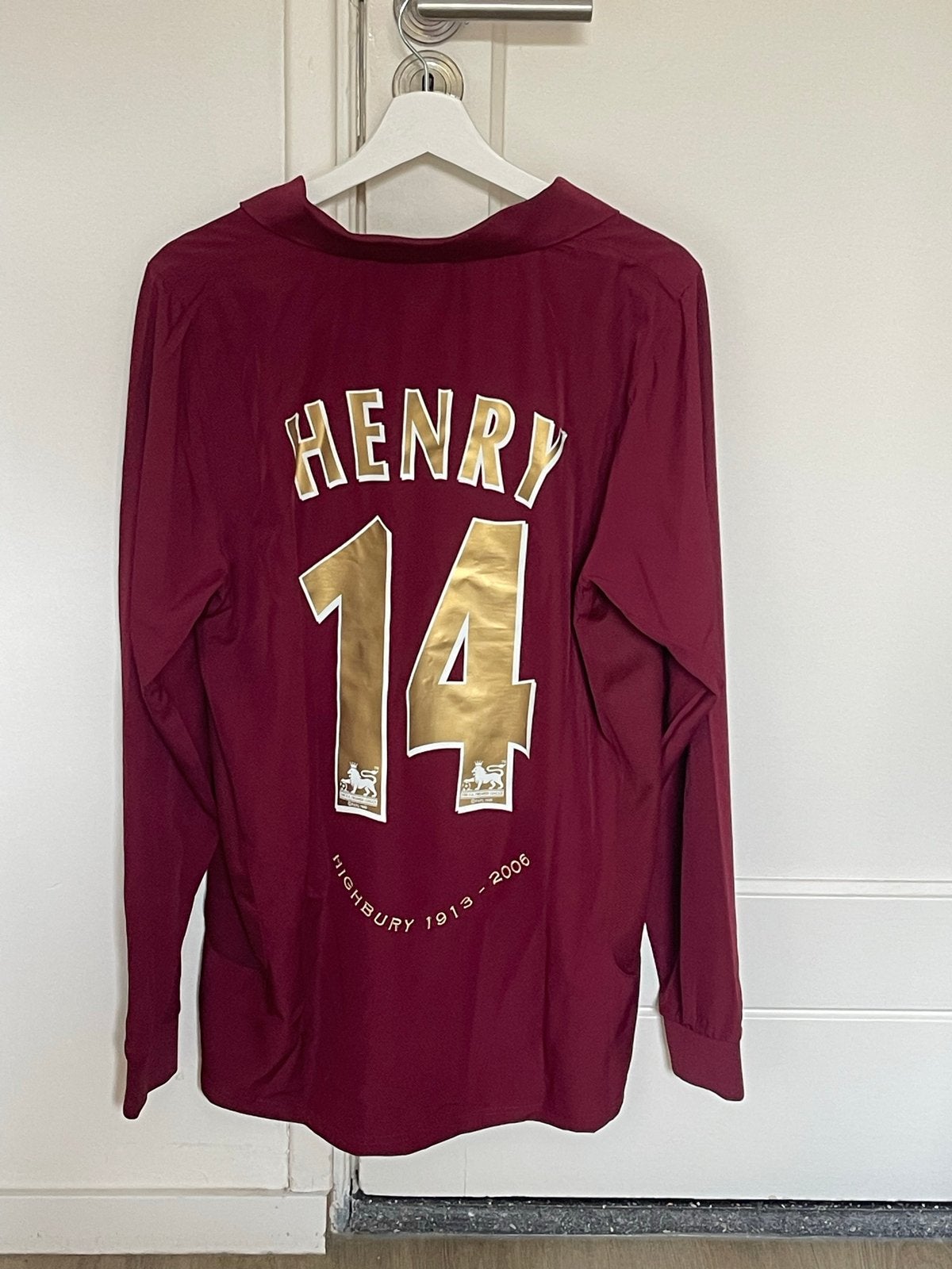 Arsenal Highbury Henry 14 Thuisshirt Lange Mouwen Maat L, Maat 52/54 (L), Ophalen of Verzenden, Zo goed als nieuw, Voetbal