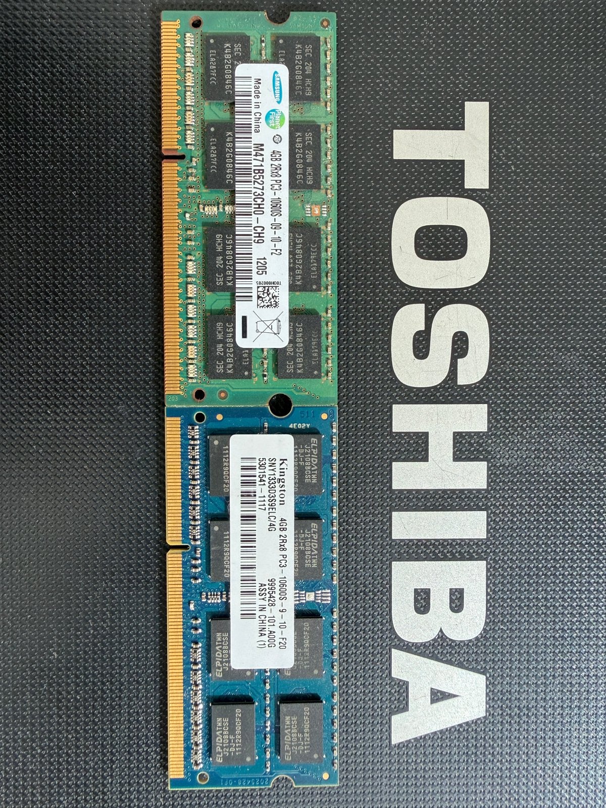 8GB (2x4GB) DDR3 Laptop RAM set - Samsung & Kingston 1333MHz, Ophalen of Verzenden, Zo goed als nieuw, DDR3, Laptop