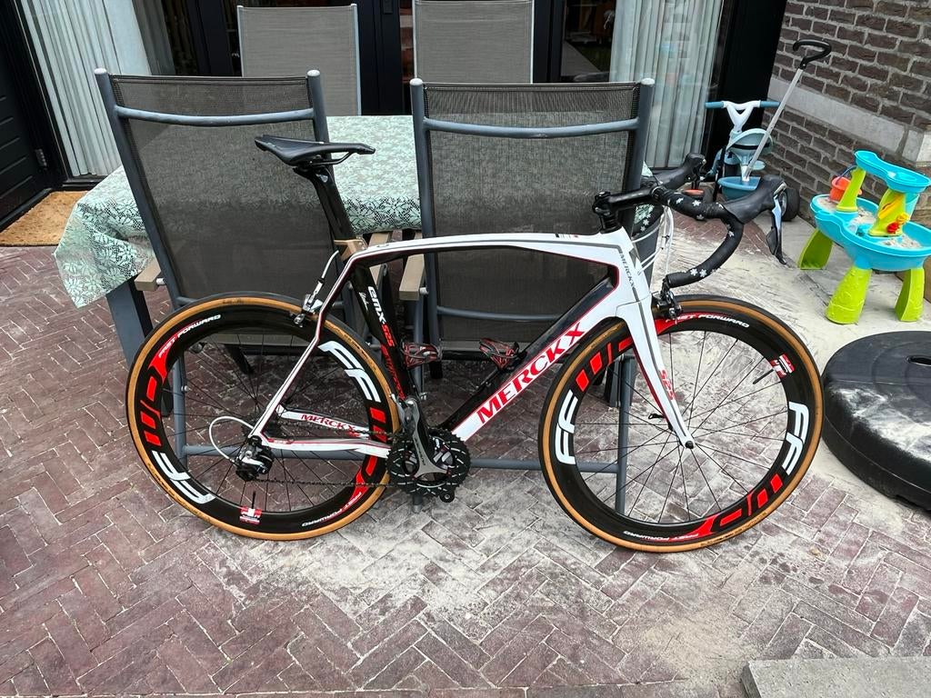 Eddy Merckx racefiets met Dura-Ace en Fast Forward wielen, Ophalen, Zo goed als nieuw