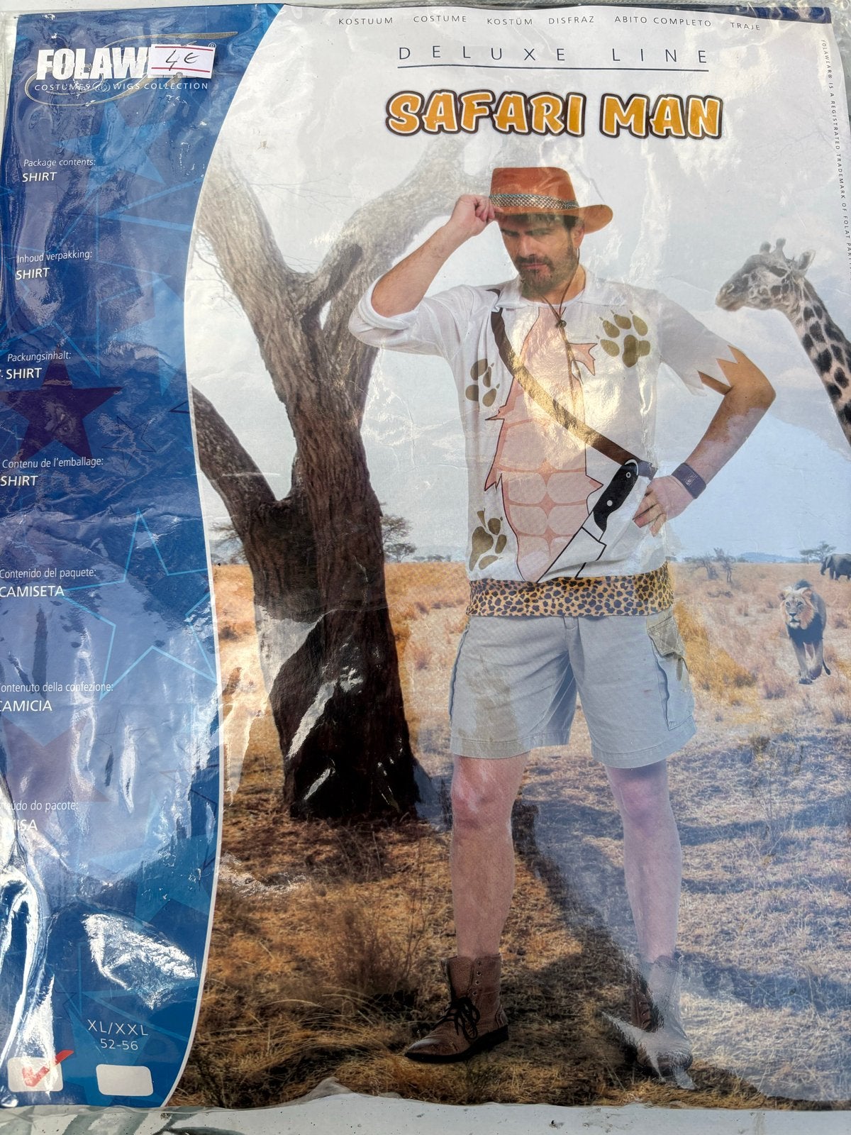 Folat Safari Man Shirt Kostuum - M / L, Ophalen of Verzenden, Zo goed als nieuw, Bovenkleding