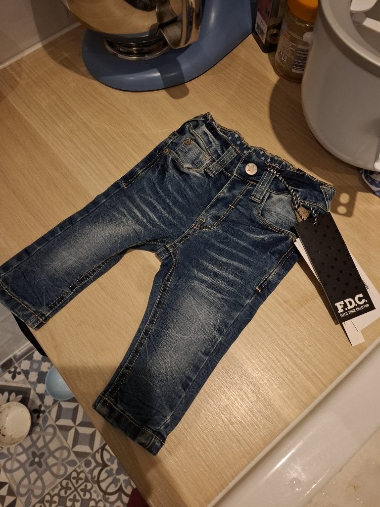 Baby spijkerbroek Feetje maat 62, Broekje, Meisje, Nieuw, Ophalen of Verzenden