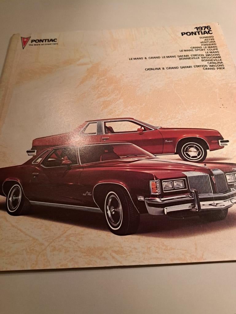 Pontiac 1976 brochure, Ophalen of Verzenden, Zo goed als nieuw, Overige merken