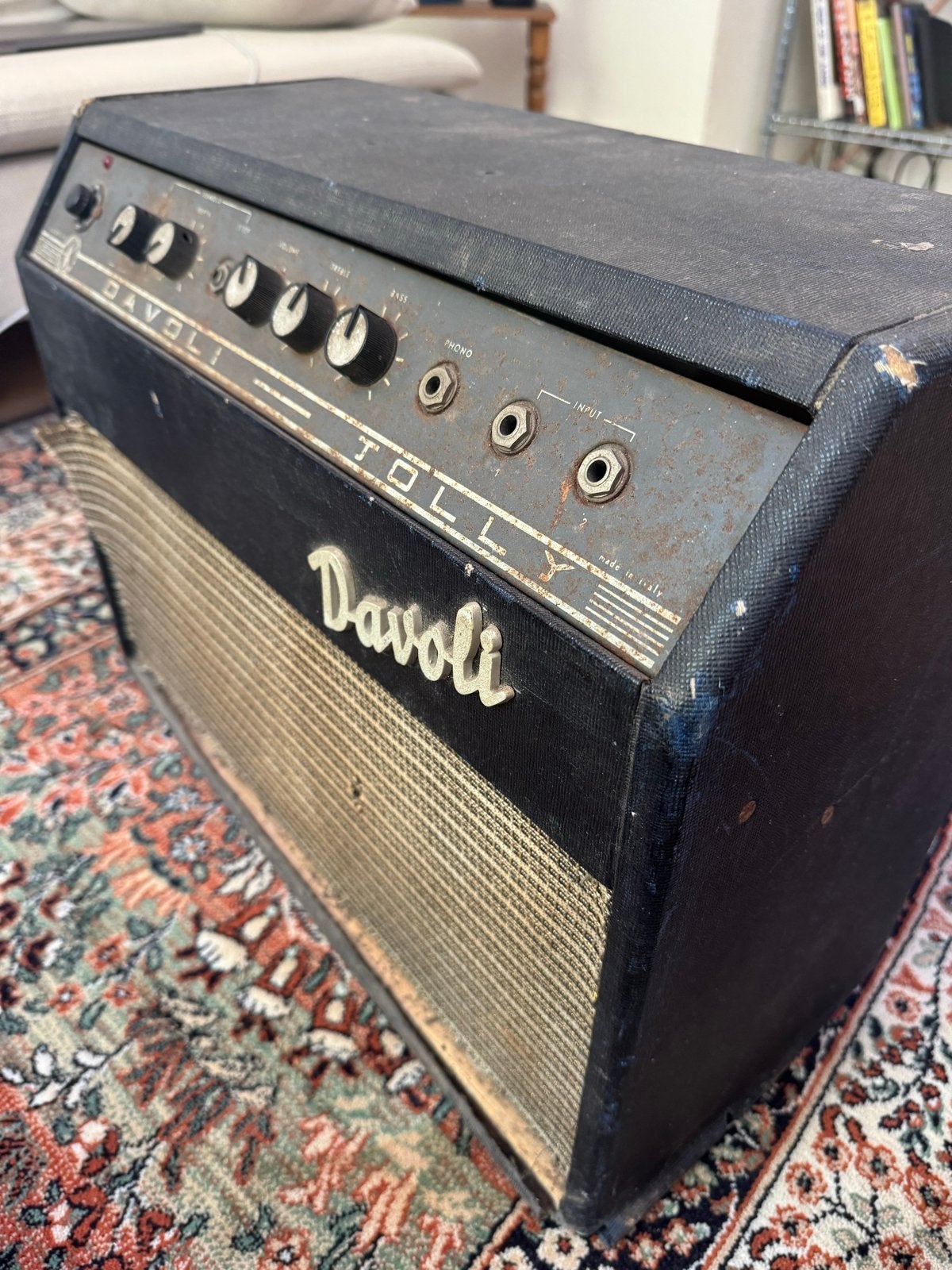 Vintage Davoli Jolly gitaarversterker, Ophalen, Gebruikt, Gitaar, Minder dan 50 watt