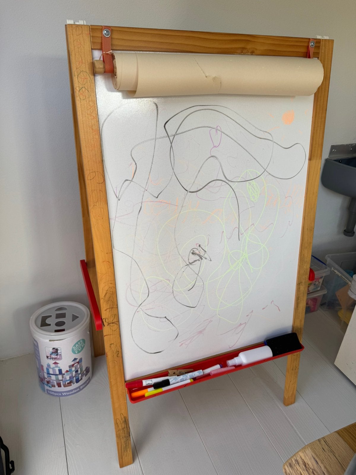 Tekenbord ikea dubbelzijdig, Ophalen, Zo goed als nieuw, Krijtbord