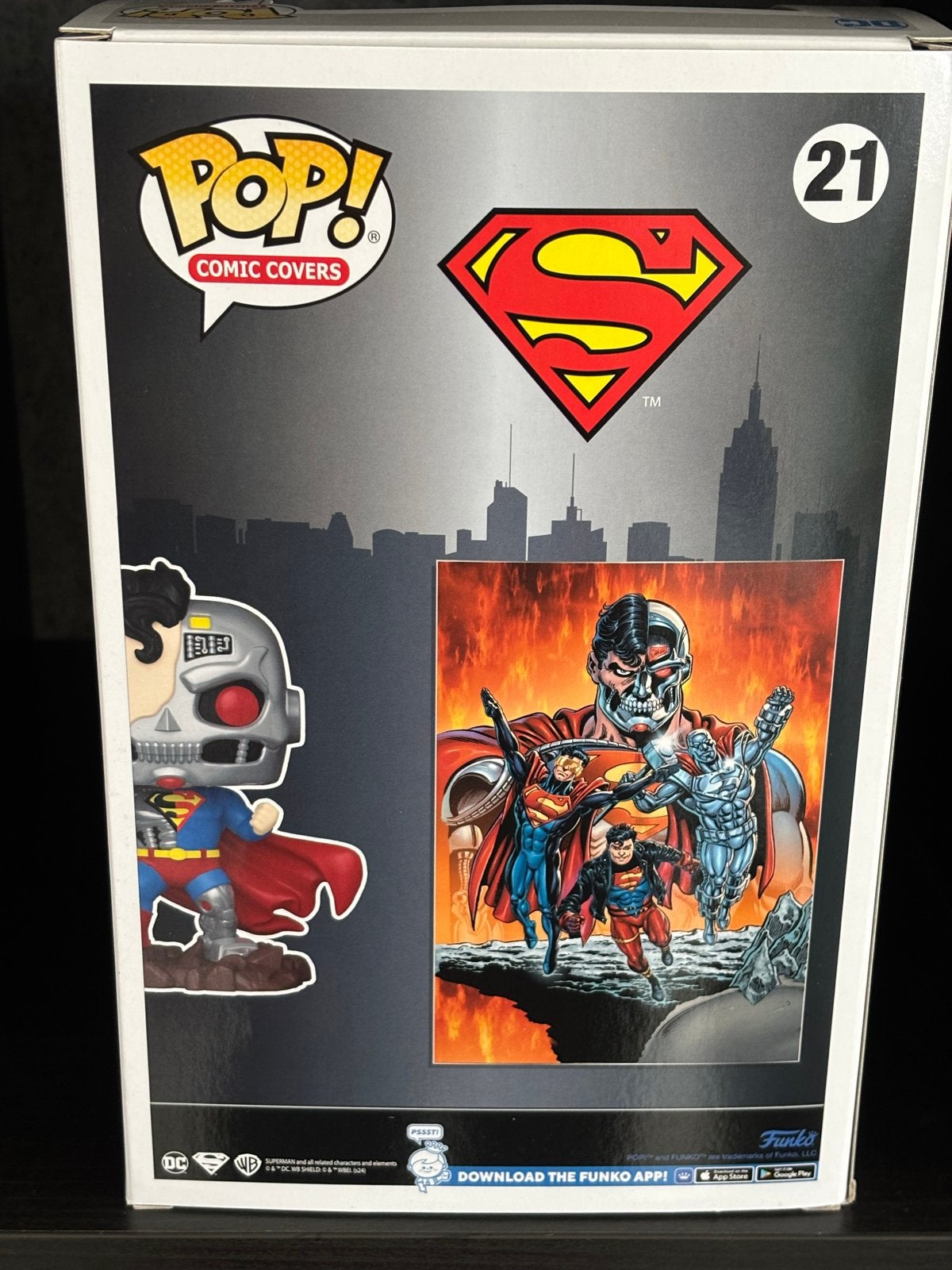 Funko Pop! Comic Covers 21 Cyborg Superman, Verzamelen, Poppetjes en Figuurtjes, Nieuw, Ophalen of Verzenden