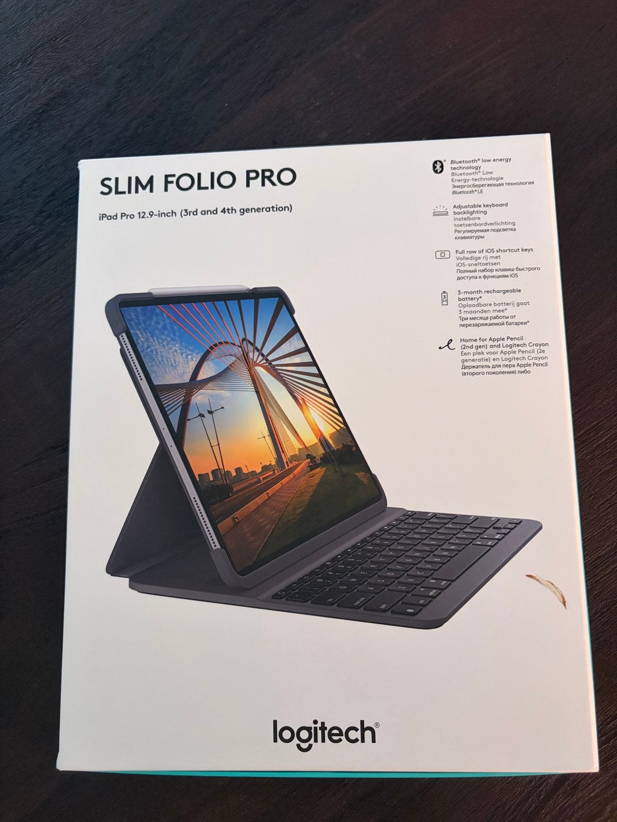 Logitech Slim Folio Pro iPad Pro 12.9-inch (3e/4e gen), Ophalen, Zo goed als nieuw, Overige modellen