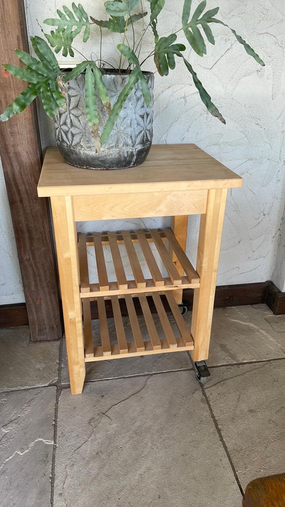 Houten keuken trolley nieuw !!, Ophalen, Zo goed als nieuw