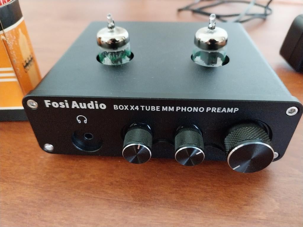 Fosi box x4 tube mm phono preamp met extra ef buizen, Minder dan 60 watt, Ophalen, Overige merken, Gebruikt