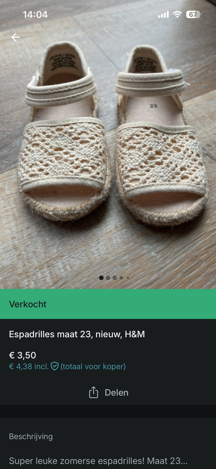 Espadrilles voor Gerdine, Verzenden, Zo goed als nieuw, Jongetje of Meisje, Schoentjes