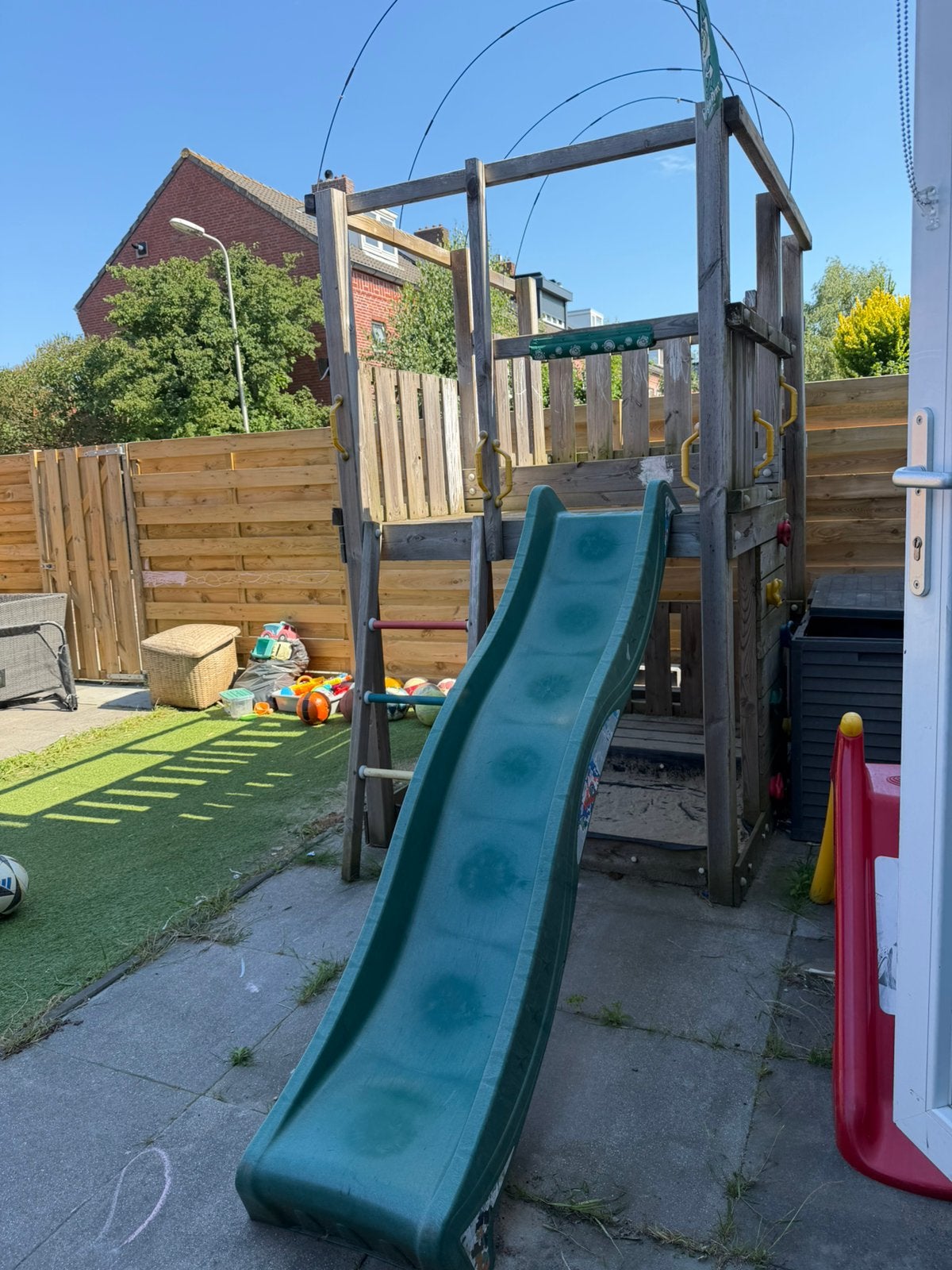 Speelhuis jungle gym met glijbaan, Ophalen, Gebruikt, Glijbaan