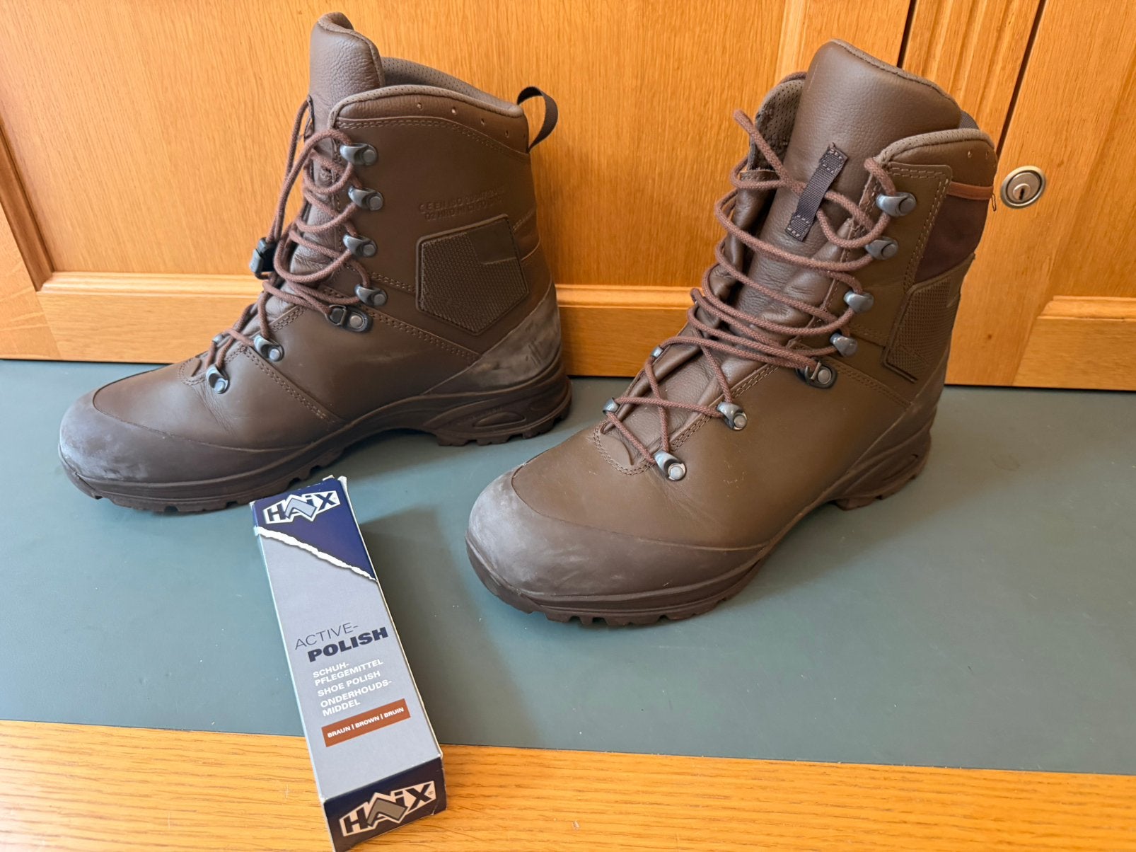 Haix bruine “gevechtslaarzen” maat 44, Sport en Fitness, Bergsport en Wandelen, Ophalen of Verzenden, Zo goed als nieuw, Schoenen