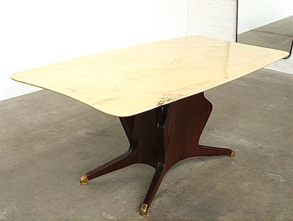 Osvaldo Borsani Eettafel Marmer Onyx Mahonie 8 Personen, Antiek en Kunst, Ophalen of Verzenden