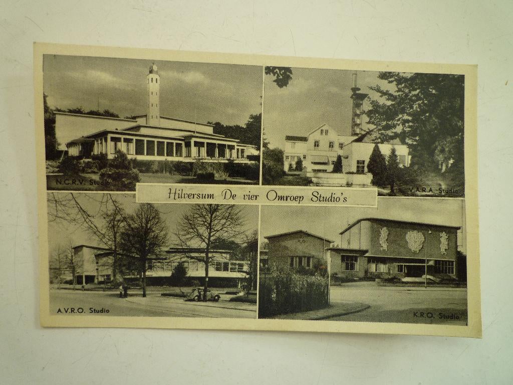 Hilversum de vier Omroep Studio's NCRV AVRO KRO VARA, Ophalen of Verzenden, Voor 1920, Noord-Holland