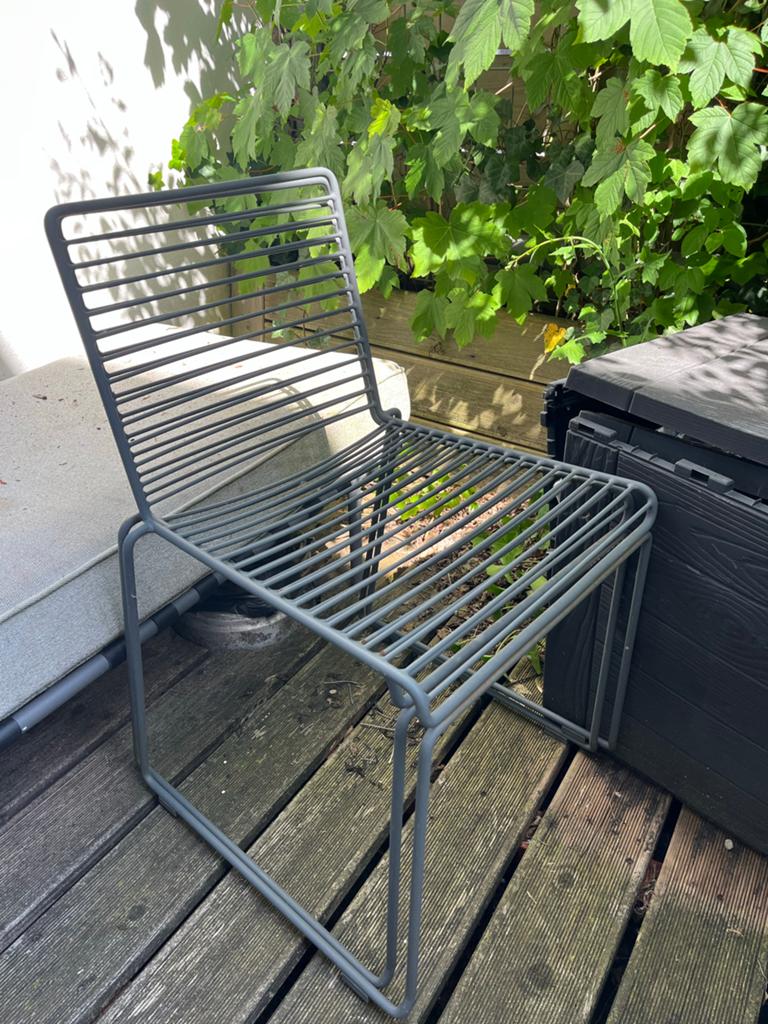 Set van 2 HAY Palissade Buitenstoelen, Ophalen of Verzenden, Gebruikt, Metaal, Stapelbaar