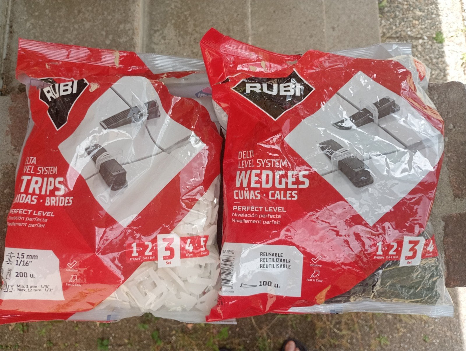 Rubi Delta Level System tegel levelling clips en keggen, Overige materialen, Overige typen, Nieuw, Minder dan 20 cm
