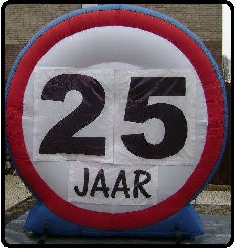 Opblaasbaar leeftijdenbord te huur, Ophalen, Zo goed als nieuw, Verjaardag