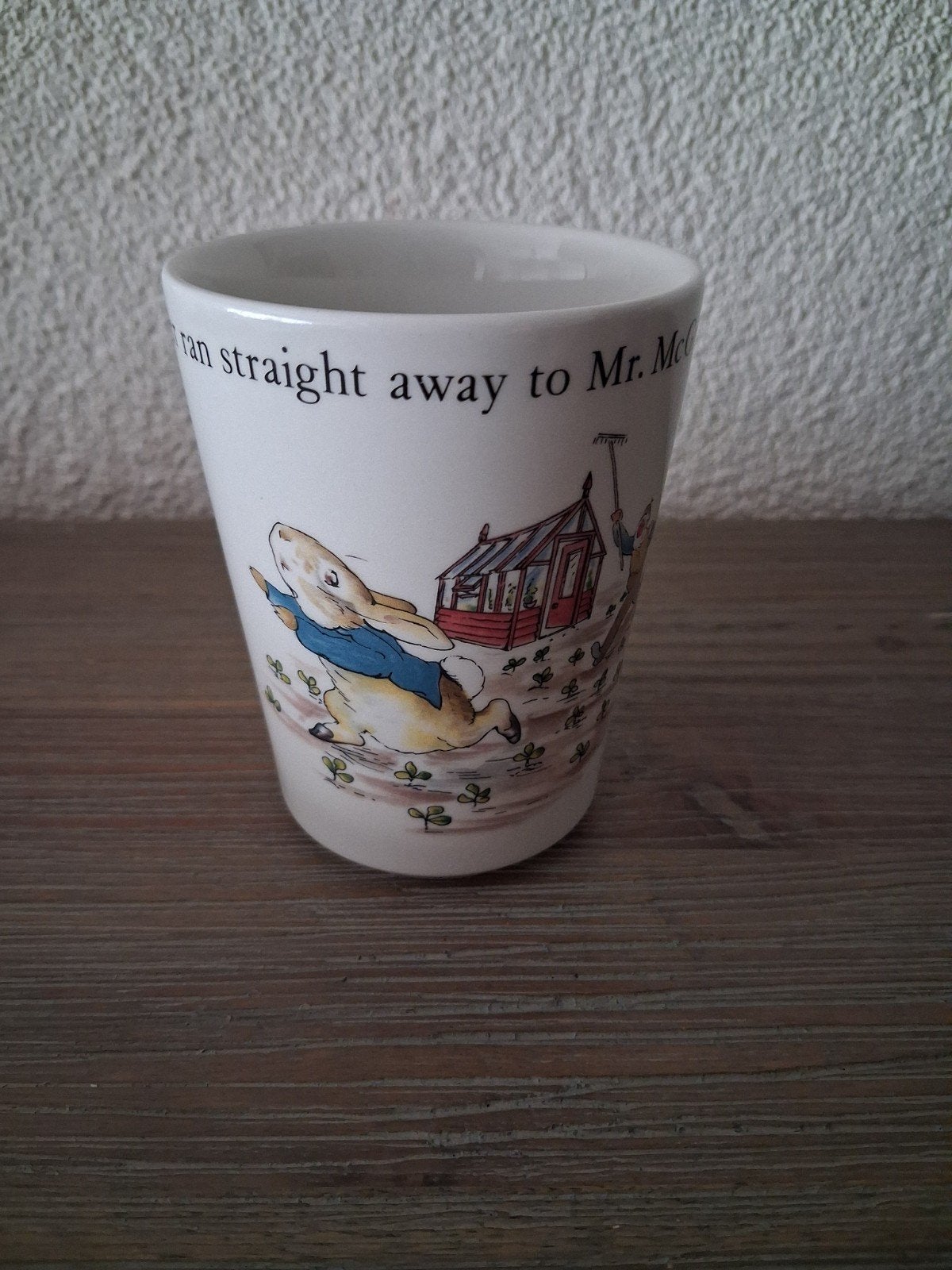 Mooie beker Wedgwood Peter Rabbit, Ophalen of Verzenden, Zo goed als nieuw, Wedgwood, Kop(pen) en/of Schotel(s)