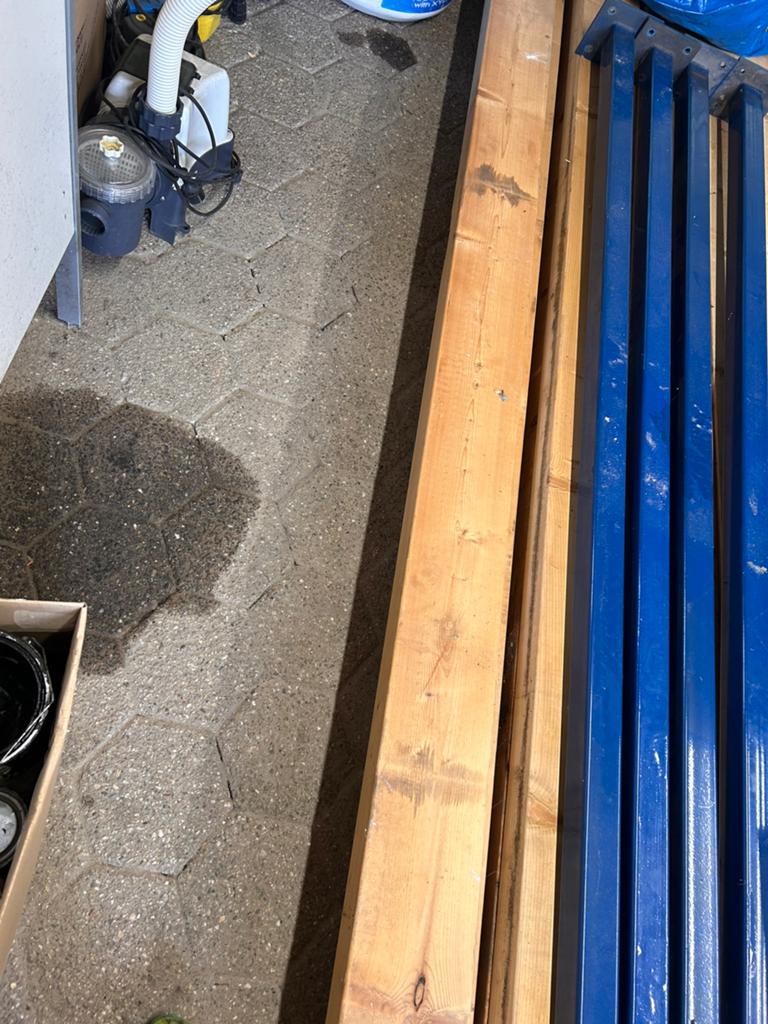 Verdiepingsvloer met stalen balken en staanders, Ophalen, Zo goed als nieuw, 250 cm of meer, Balken