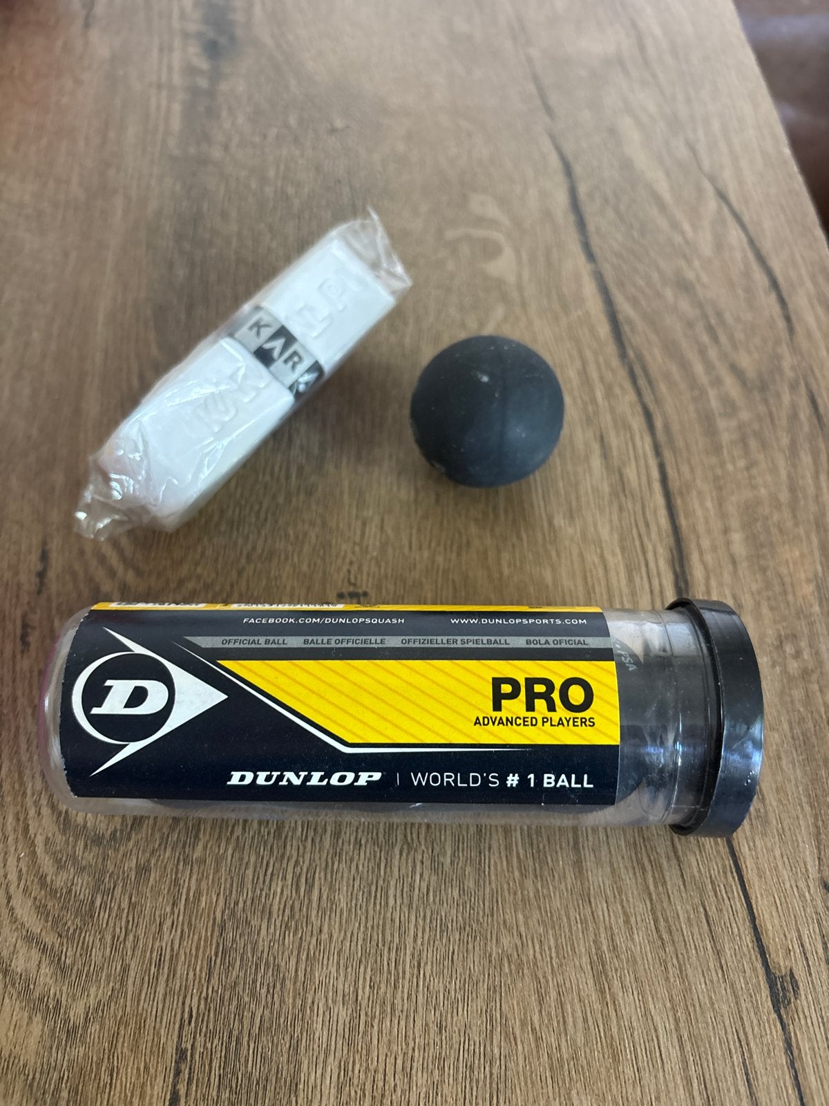 Dunlop Squashballen Pro (3 stuks) en Karakal grip, Sport en Fitness, Ophalen of Verzenden, Nieuw