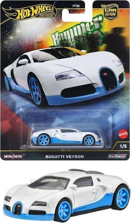 Bugatti Veyron "Hammer Drop" Wit 1/64 Hotwheels Premium Car, Tschuiten@hotmail.com, Duitsland, Auto, Hotwheels Premium