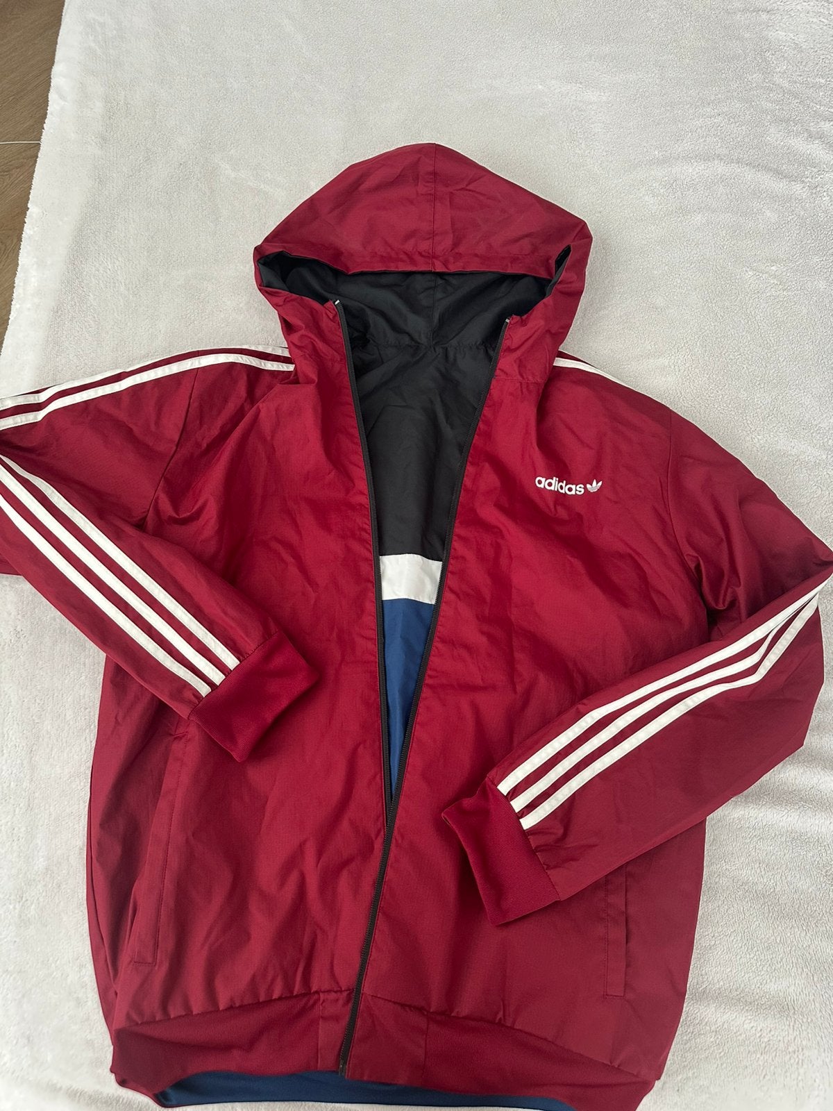 Adidas zomerjas maat m, Ophalen of Verzenden, Zo goed als nieuw, Maat 48/50 (M), Blauw