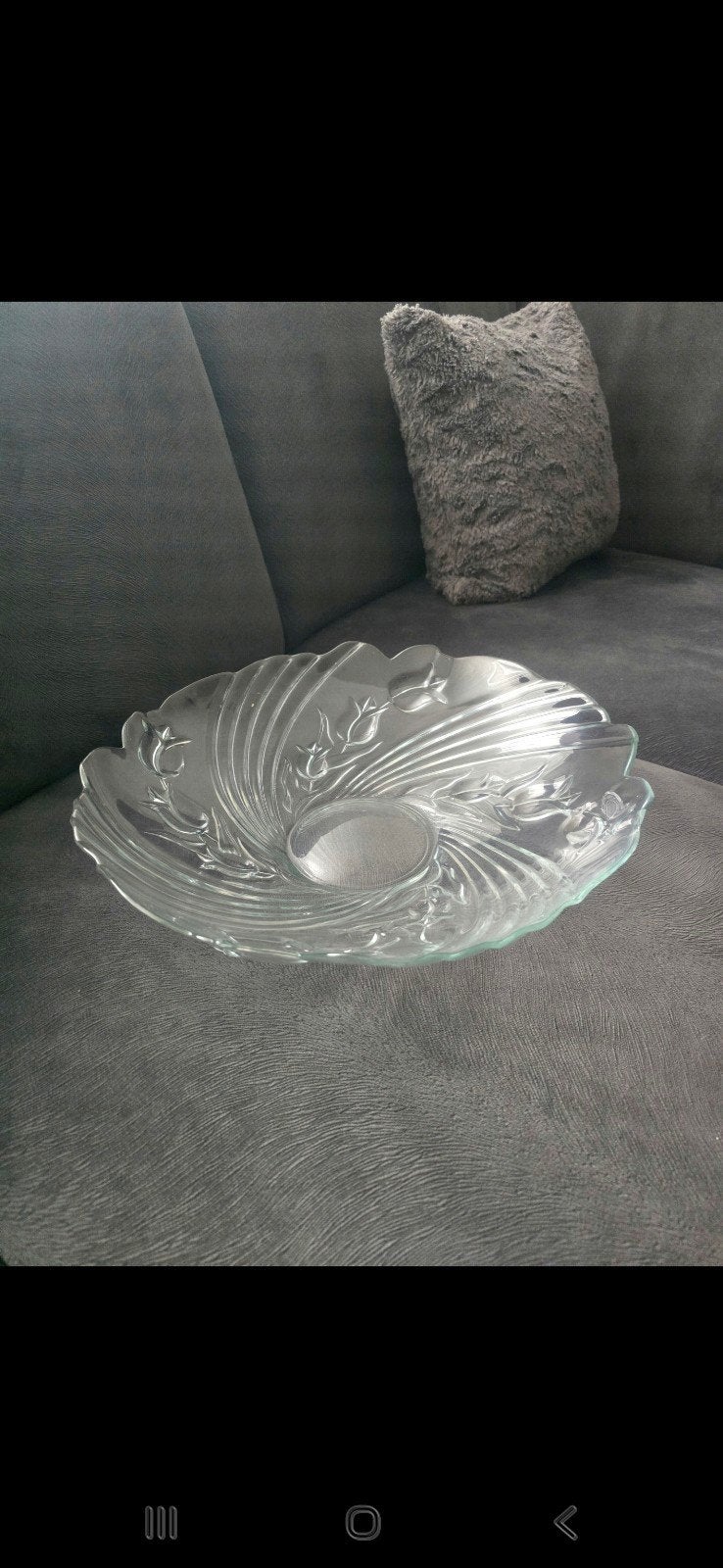 glazen schaal, Ophalen of Verzenden, Zo goed als nieuw, Rond, Glas
