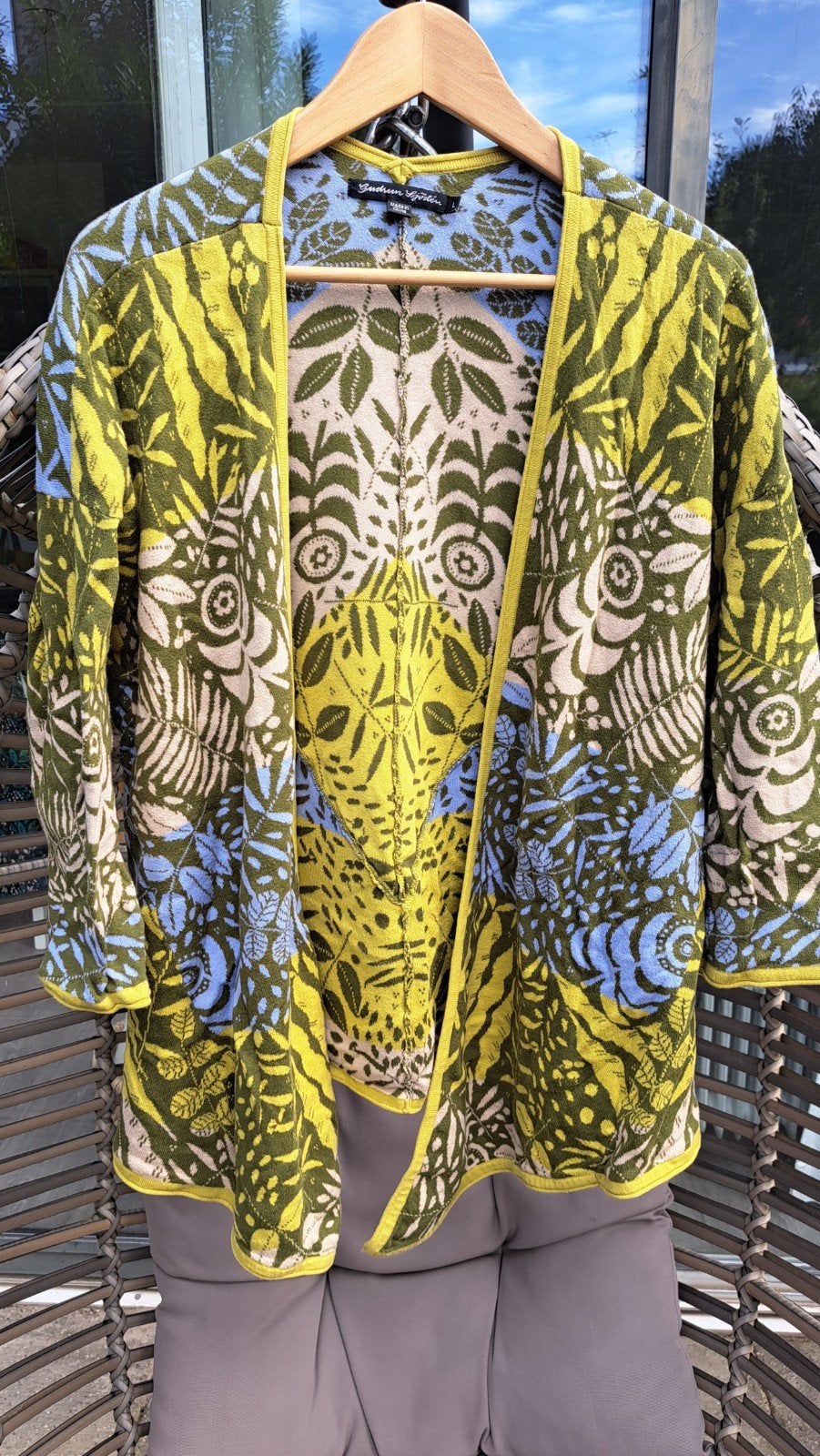 Gudrun Sjödén Overslagvest Jacquard Patroon Maat L, Gudrun Sjödén, Ophalen of Verzenden