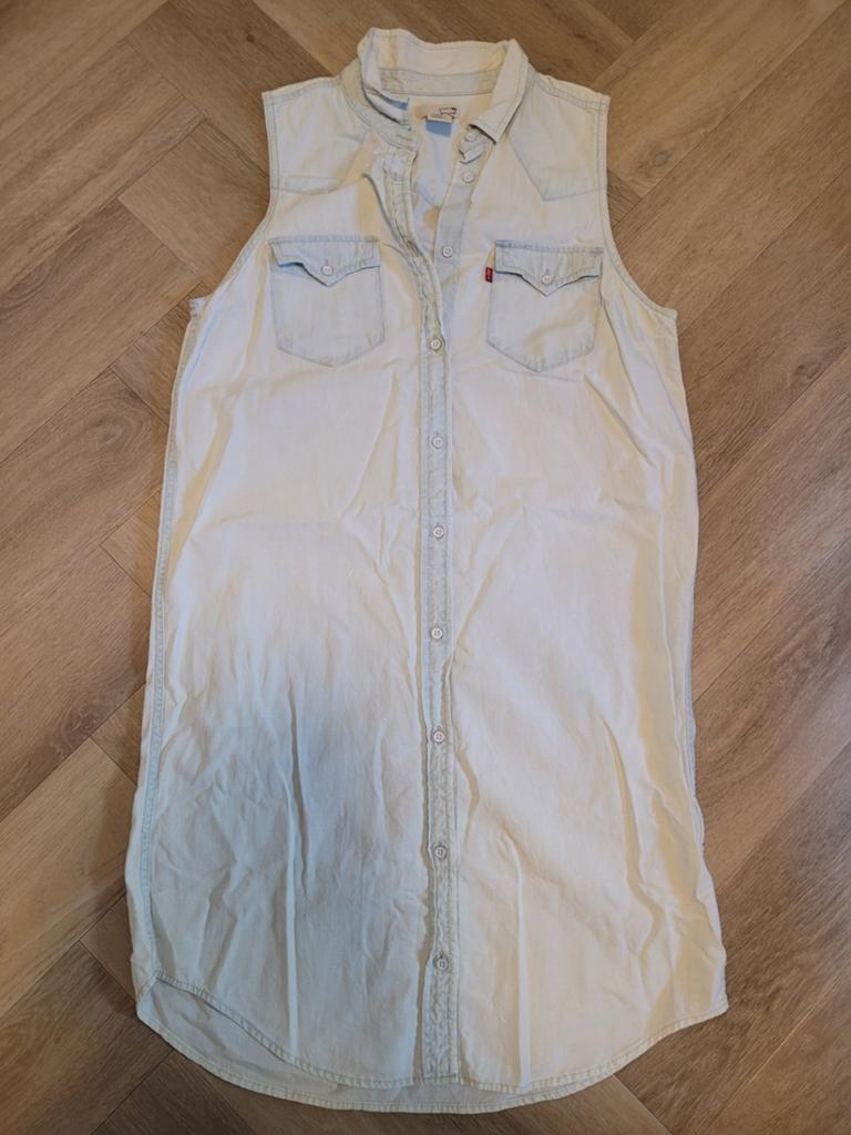 Levi's denim jurk mouwloos - maat S, Blauw, Ophalen of Verzenden, Zo goed als nieuw, Knielengte