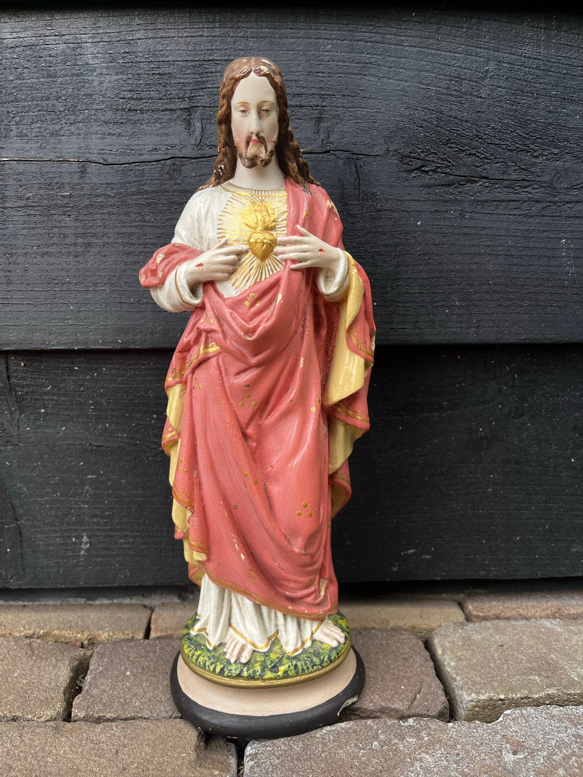 Vintage Jezus beeld - Heilig Hart - 30cm, Ophalen of Verzenden