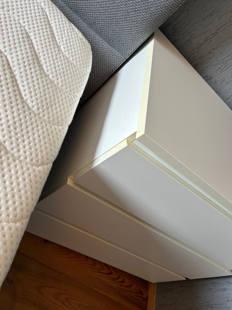 Ikea Malm Ladekast Wit met Verkleuring, Huis en Inrichting, Ophalen, Gebruikt, 50 tot 100 cm, 3 of 4 laden