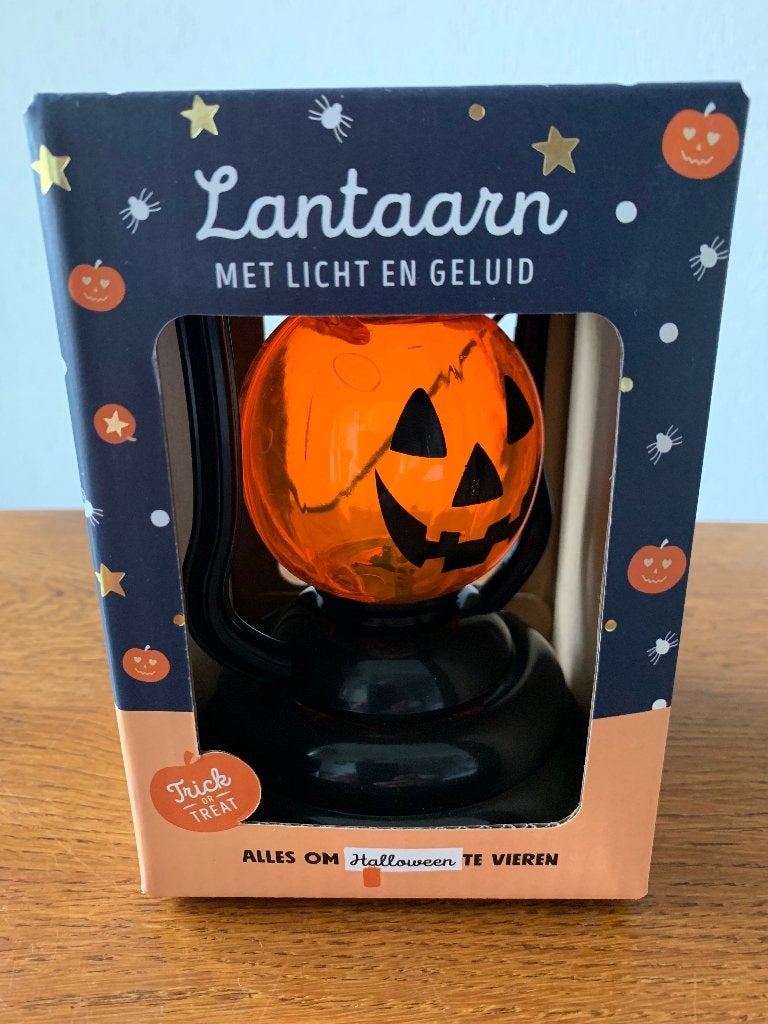 Lantaarn "Pompoen" met 'Licht & Geluid' Nieuw in Verpakking, Ophalen of Verzenden, Nieuw, Overige materialen