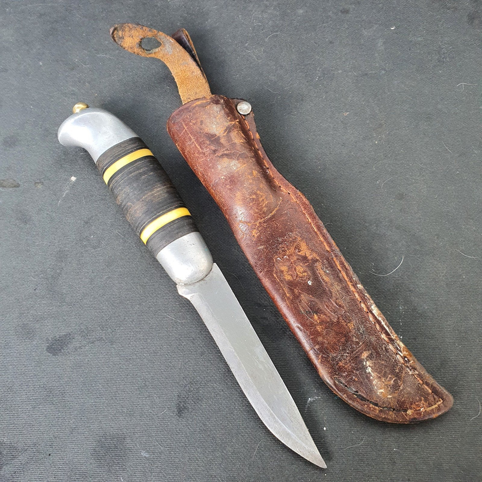 Vintage knife Brusletto Geilo/ Norway, Verzenden, Landmacht, Mes of Dolk