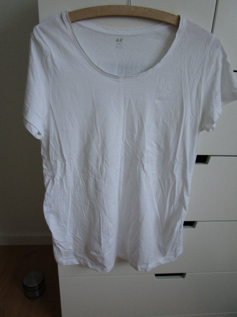 H&M Mama - wit zwangerschaps shirt maat L, Wit, Maat 42/44 (L), Ophalen of Verzenden, Zo goed als nieuw