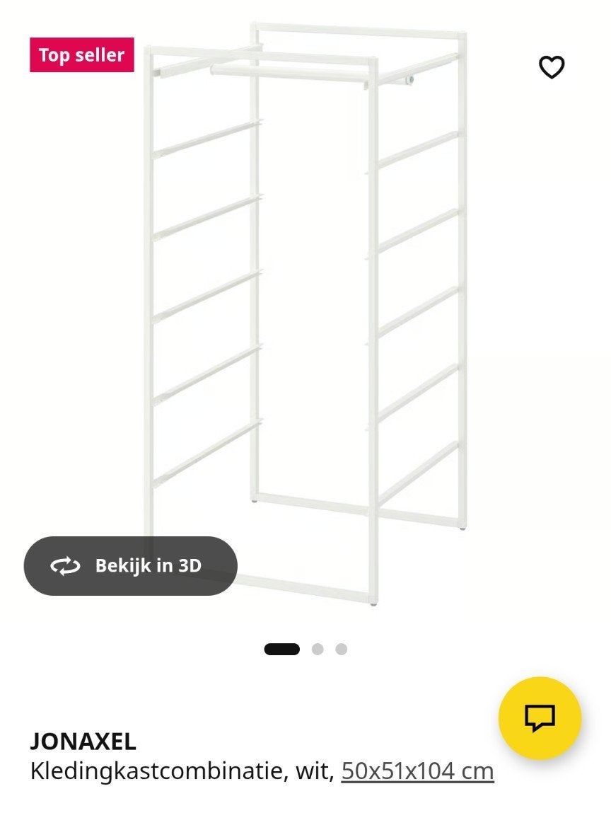 JONAXEL Opbergcombinatie/Kledingkastcombinatie wit, Ophalen, 100 tot 150 cm, 50 tot 100 cm, Zo goed als nieuw