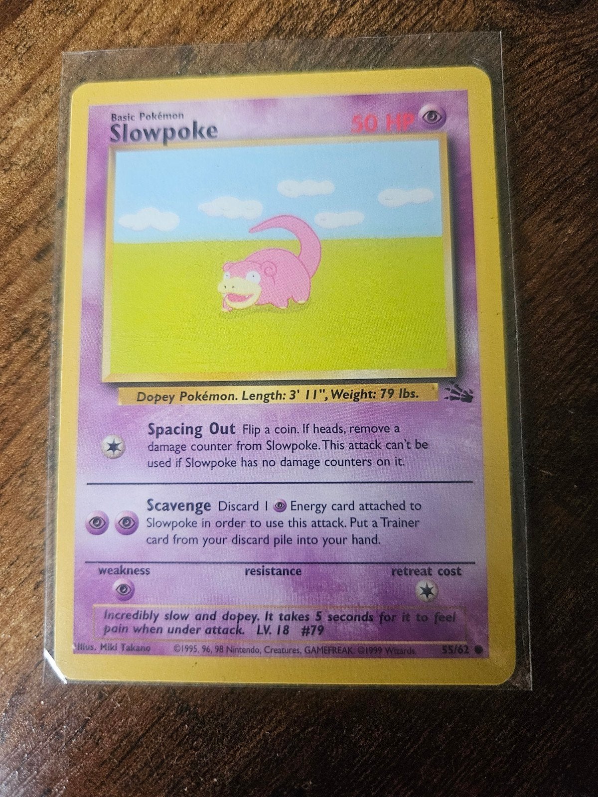 Pokémon Slowpoke 50 HP - Jungle Set #55/64, Ophalen of Verzenden, Zo goed als nieuw, Losse kaart
