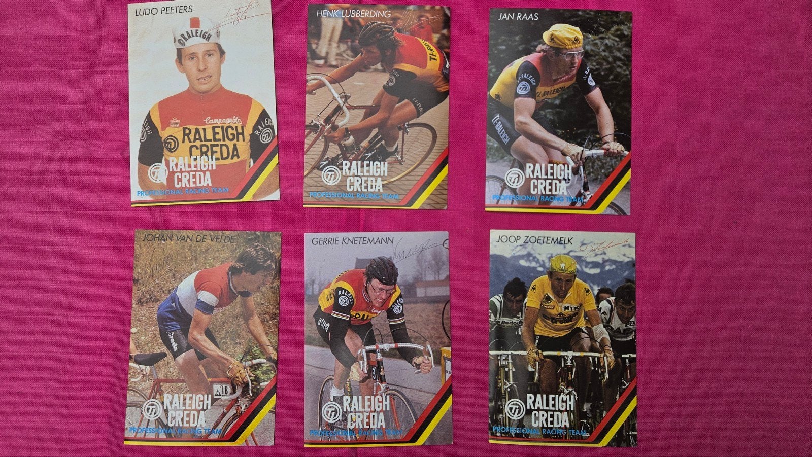 Raleigh Creda Wielrennerskaarten - Jaren '80, Ophalen of Verzenden, Gebruikt, Overige sporten, Spelerskaart