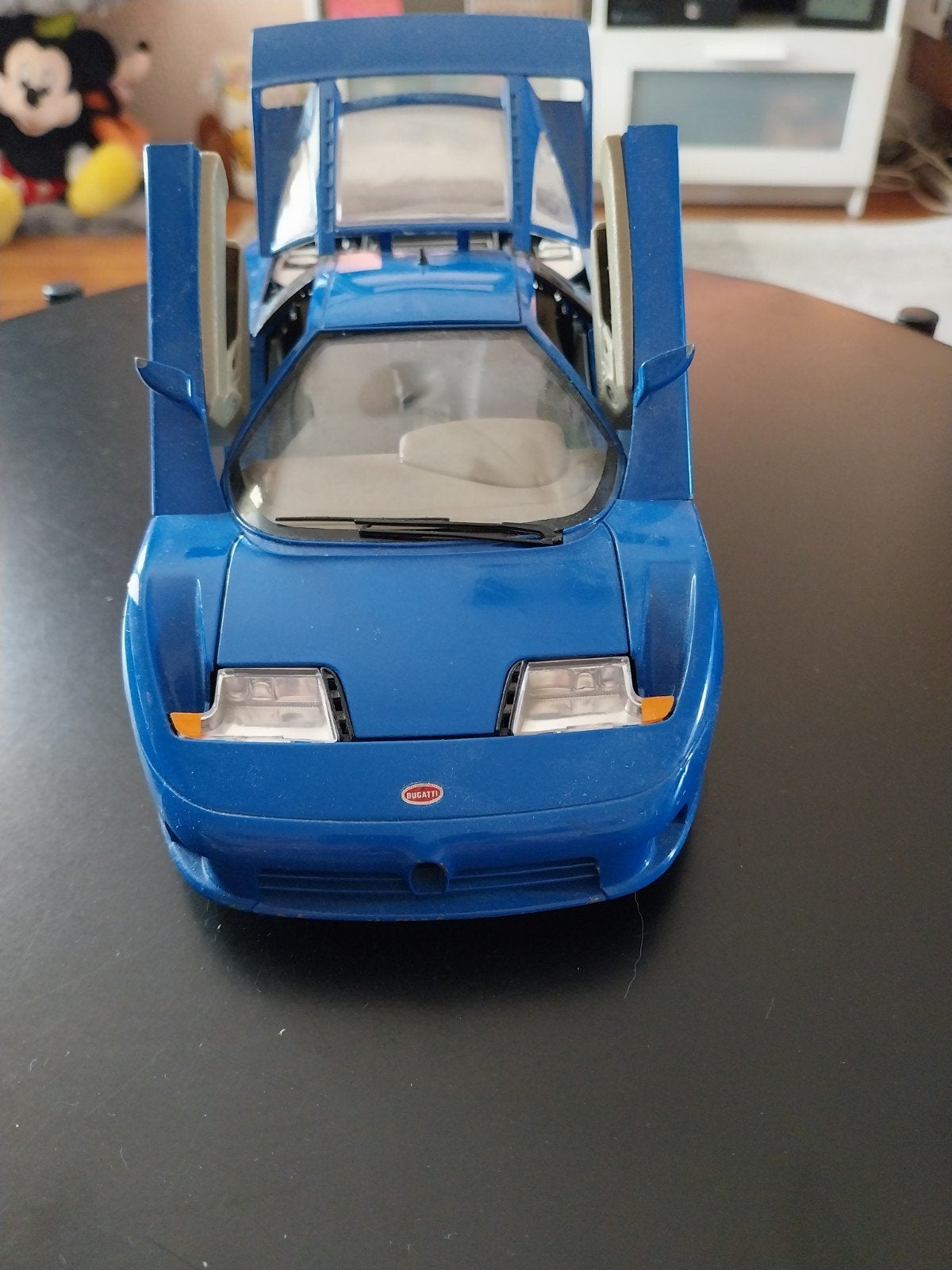 Bugatti EB110 modelauto - Blauw, Overige merken, Auto, Groter dan 1:32, Ophalen of Verzenden