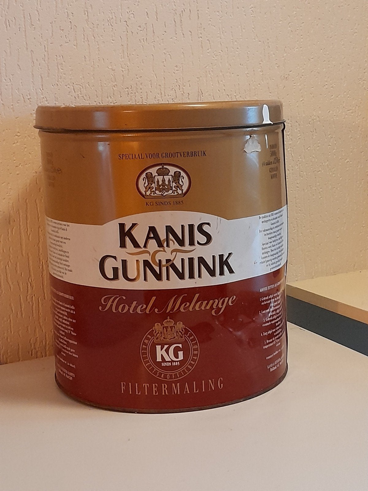 Vintage Kanis Gunnink Koffieblik 1991 - Hotel Melange, Ophalen