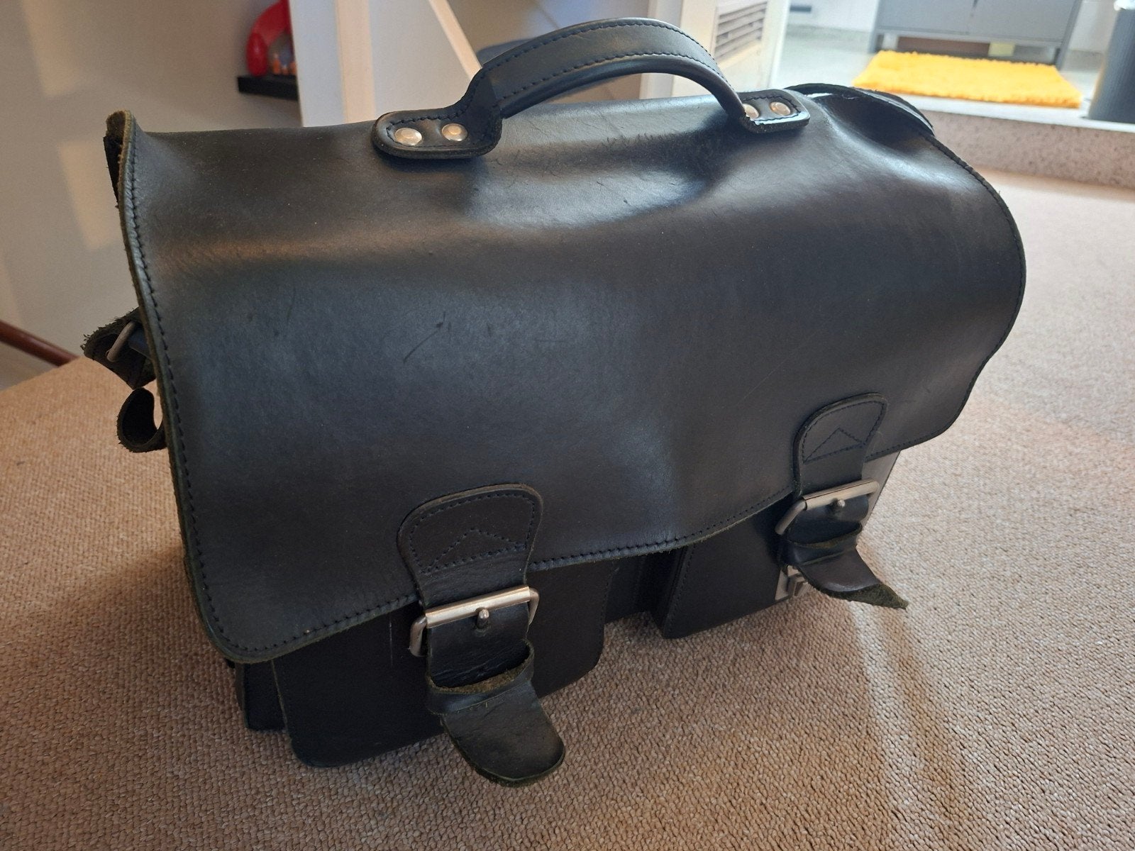 Lederen tas van het merk "Ruiter" - 40 cm breed, Ophalen of Verzenden, Gebruikt, Zwart, Overige typen