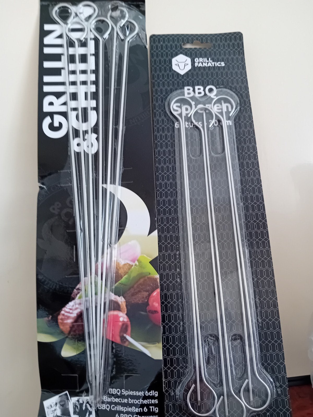 BBQ Spiezen metalen. 40 cm en 30 cm Roestvrij stalen. Nieuw!, Ophalen, Nieuw