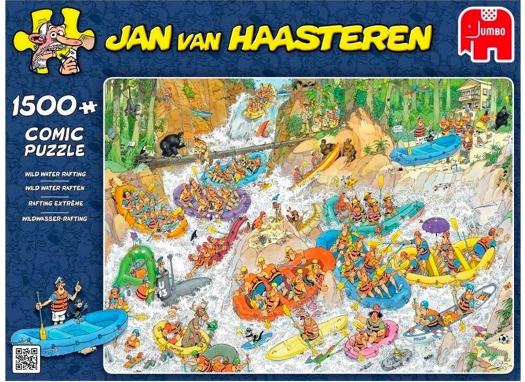 Jan van Haasteren Wild Water Raften 1500 stukjes, Ophalen, 500 t/m 1500 stukjes, Zo goed als nieuw
