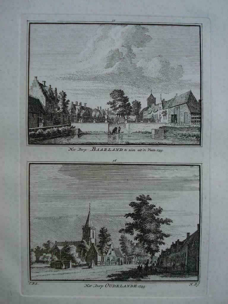 55-56 / Oudelande / Baarland / te zien van uit de, Antiek en Kunst, Ophalen of Verzenden