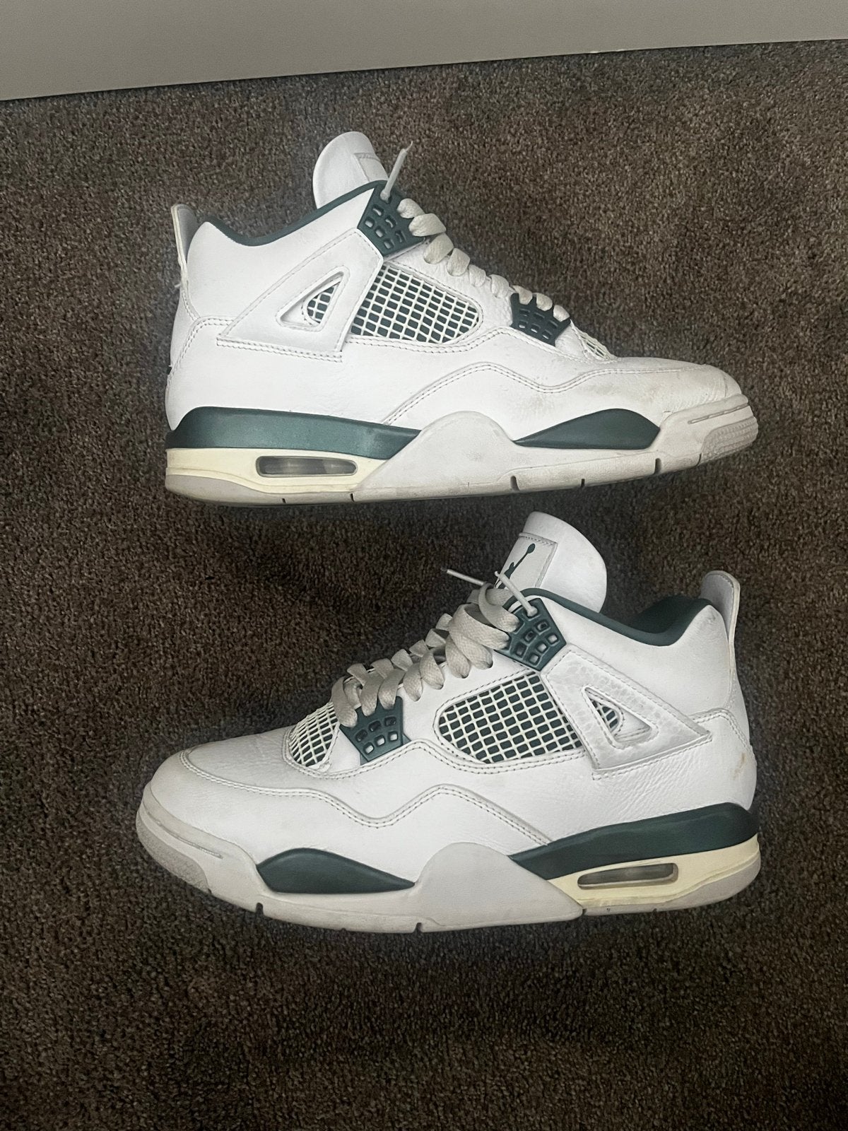 Nike Air Jordan 4 Metallic Green - Maat 40.5, Wit, Ophalen of Verzenden, Sneakers of Gympen, Zo goed als nieuw