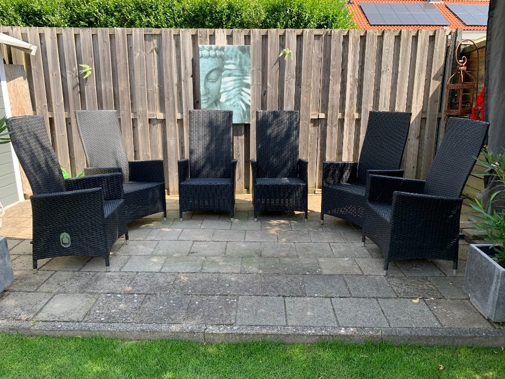 Nette traploos verstelbare tuinstoelen., Ophalen, Gebruikt, Kunststof, Verstelbaar