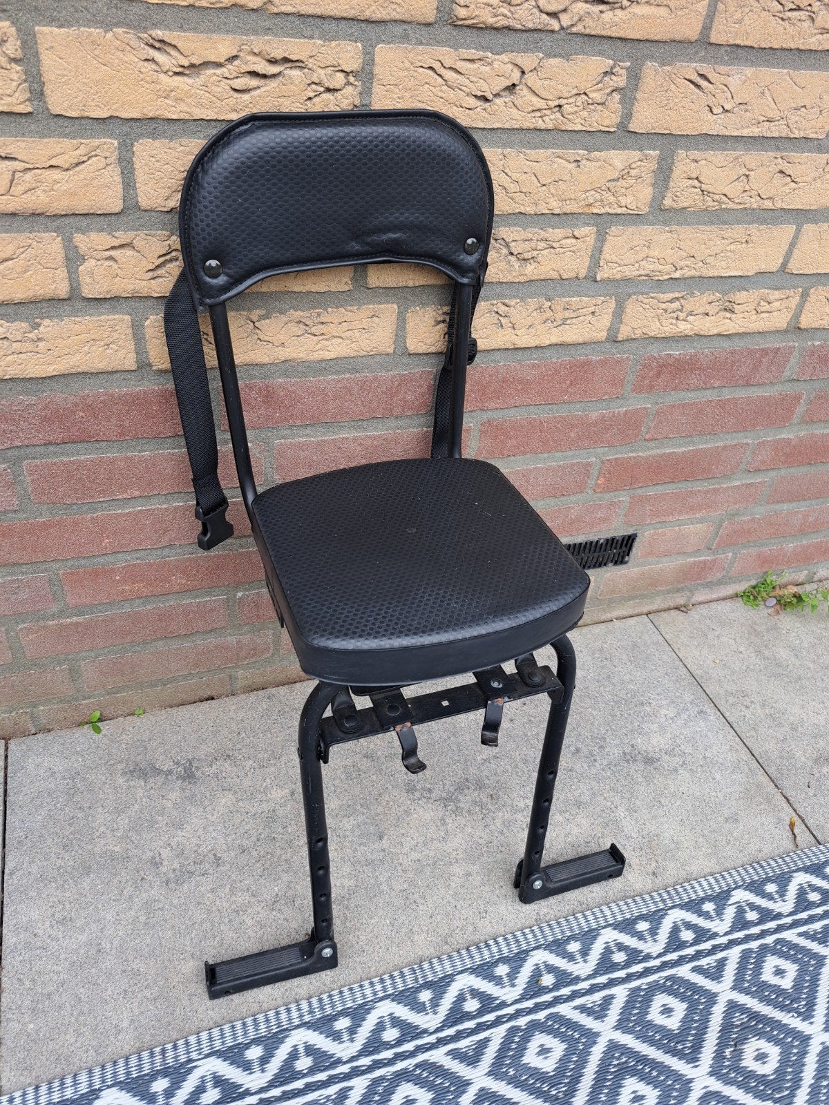 GMG Achterzitje voor fiets - Zwart, met voetsteuntjes, Ophalen, Achterzitje, GMG, Gebruikt